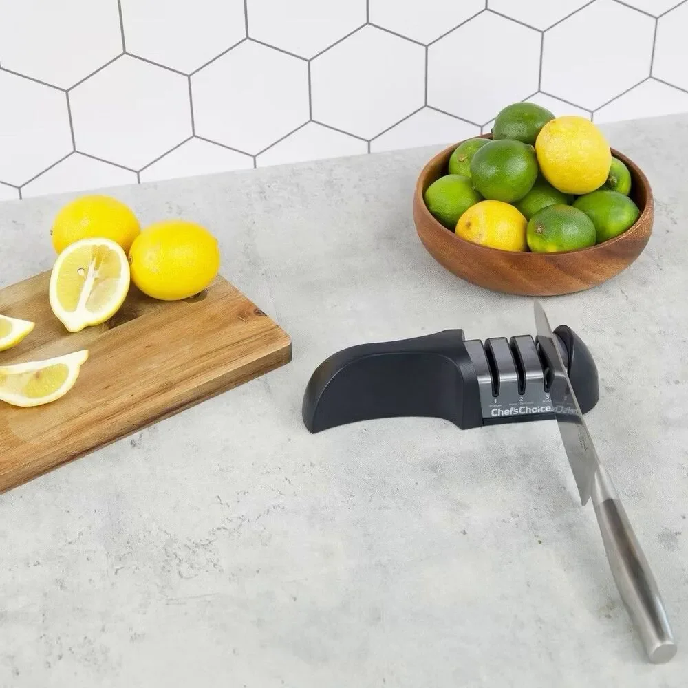 Chef'sChoice G4360 Manual Knife Sharpener Black Metal Kitchen Sharpener New